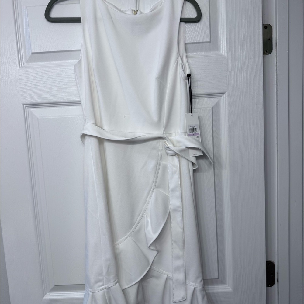 Calvin Klein White Sleeveless Dress